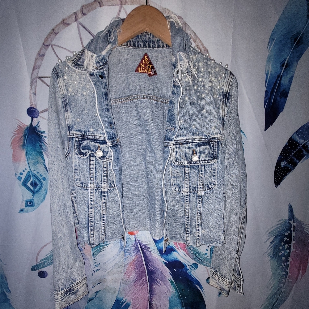 Pearl denim jacket